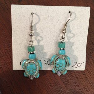 turtle dangle earrings